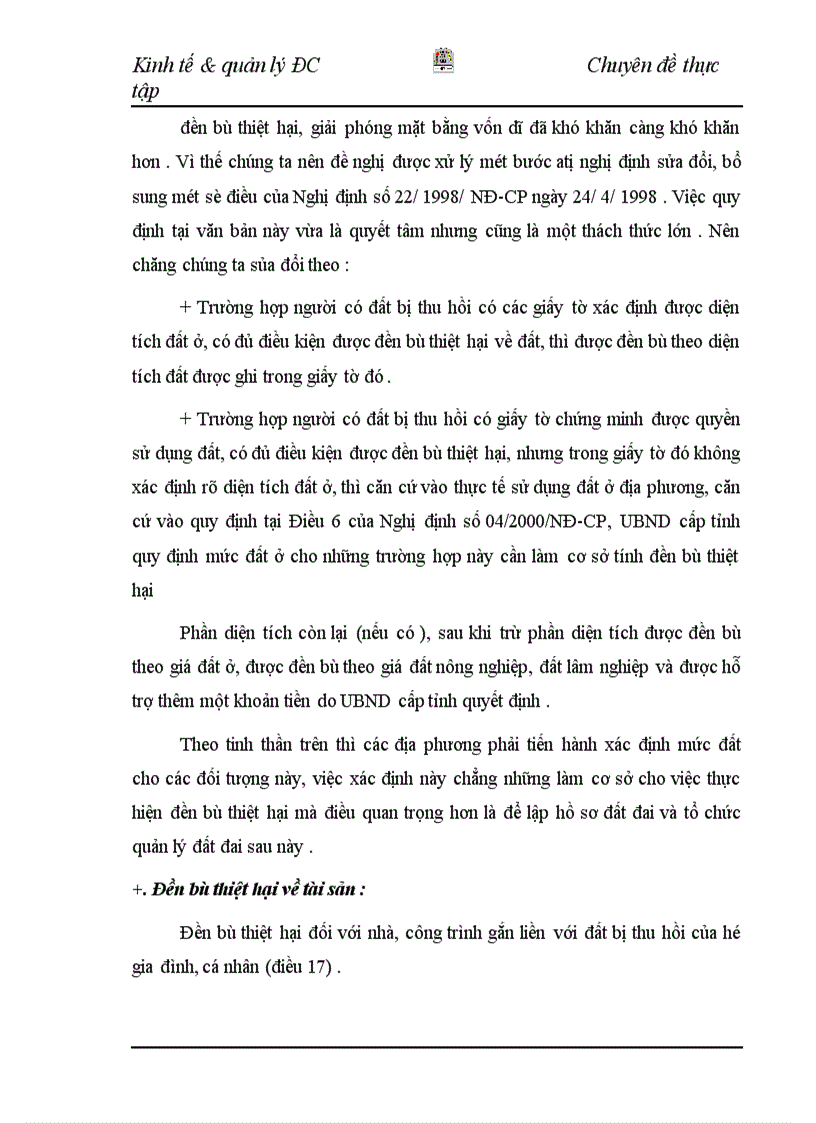 image for page Thực trạng và giải pháp định giá đất trong đền bù thiệt hại giải phóng mặt bằng vị dụ khu đô thị mới Đại Kim Định Công