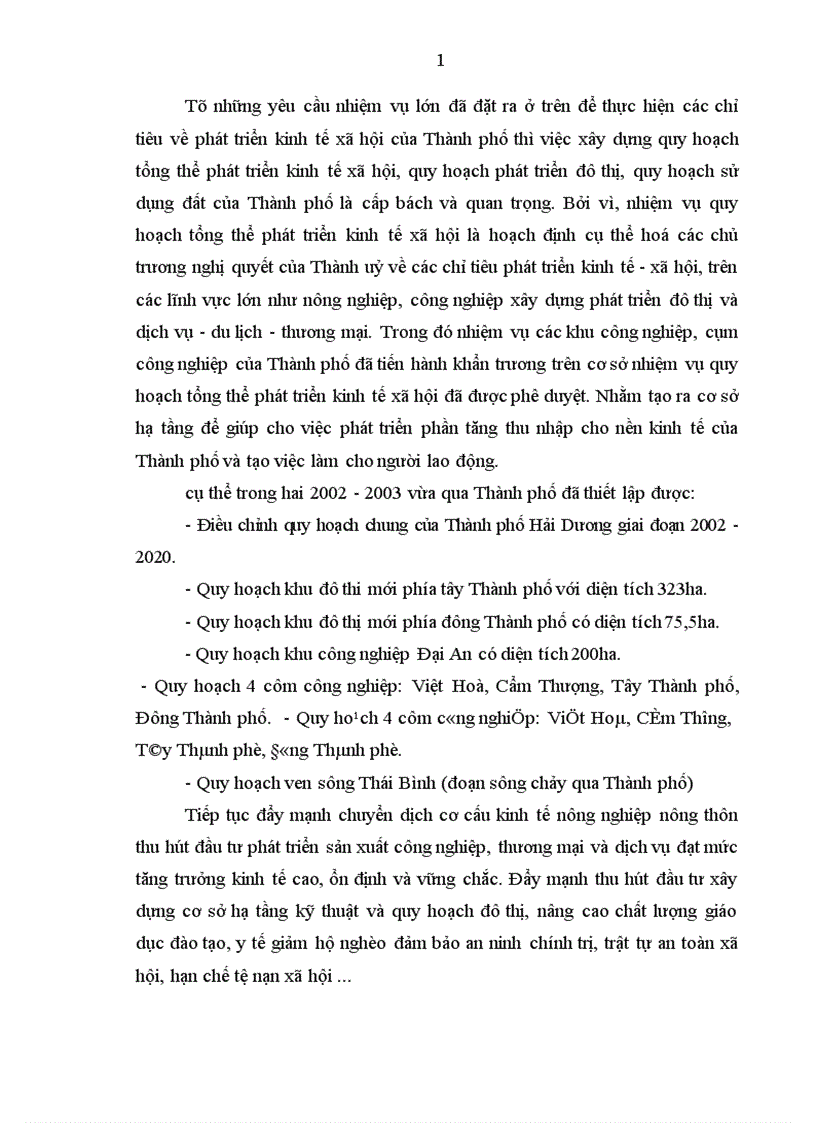 image for page Quy hoạch xây dựng sử dụng đất xây dựng bảo vệ môi trường sinh thái đẩy nhanh tốc độ tăng trưởng kinh tế nâng cao đời sống vật chất tinh thần của nhân dân thành phố Hải Dương