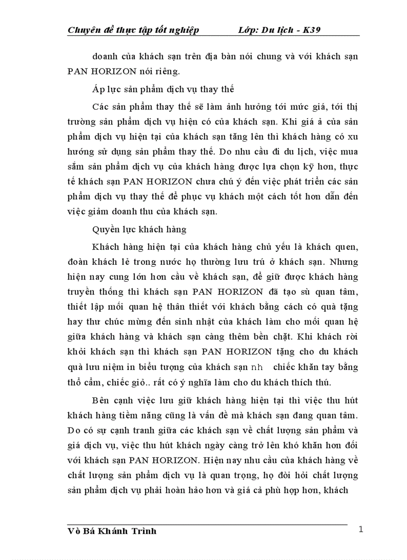 image for page Hoàn thiện chiến lược kinh doanh trong khách sạn Pan Horizon