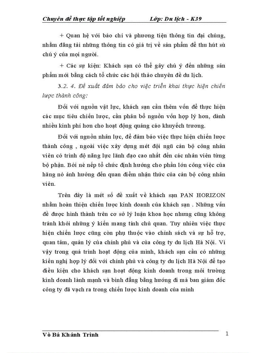 image for page Hoàn thiện chiến lược kinh doanh trong khách sạn Pan Horizon