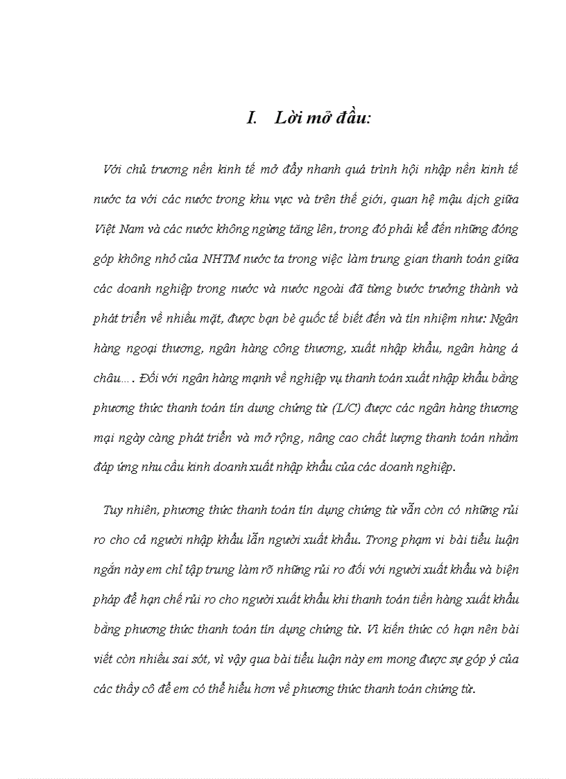 image for page Những rủi ro mà nhà xuất khẩu có thể gặp phải khi thanh toán tiền hàng bằng thư tín dụng