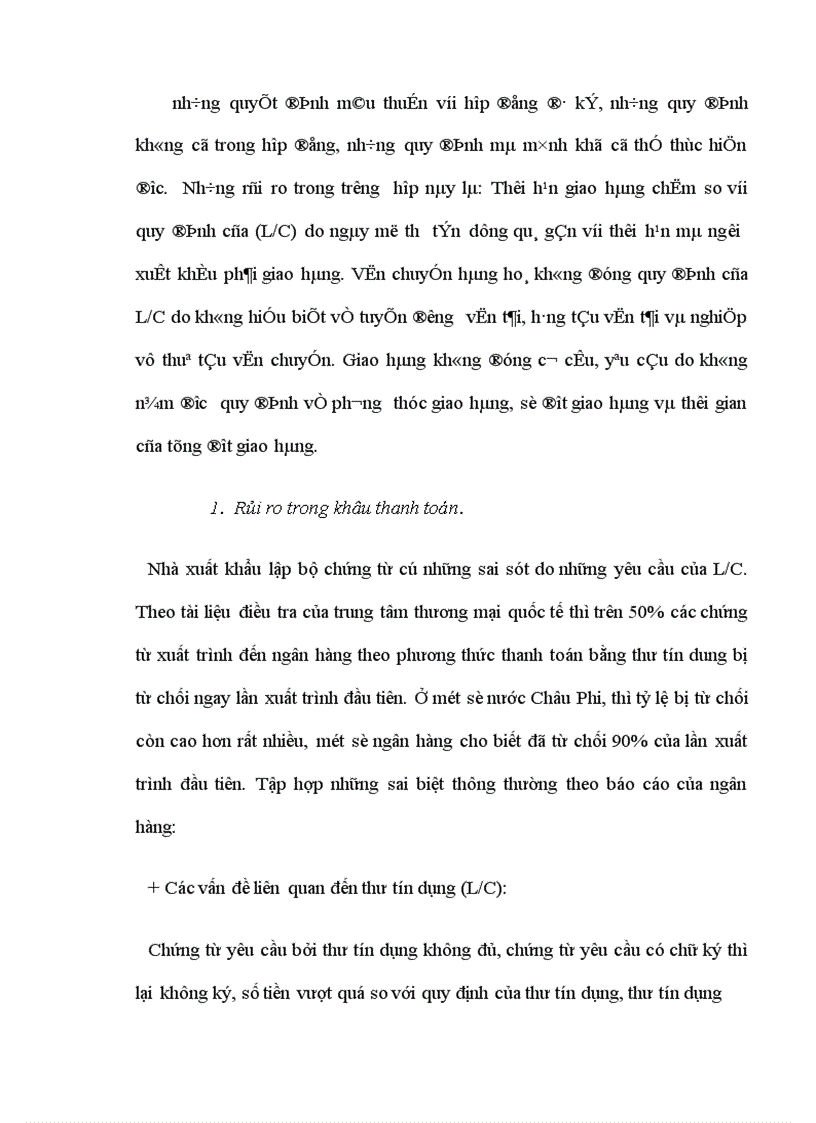 image for page Những rủi ro mà nhà xuất khẩu có thể gặp phải khi thanh toán tiền hàng bằng thư tín dụng