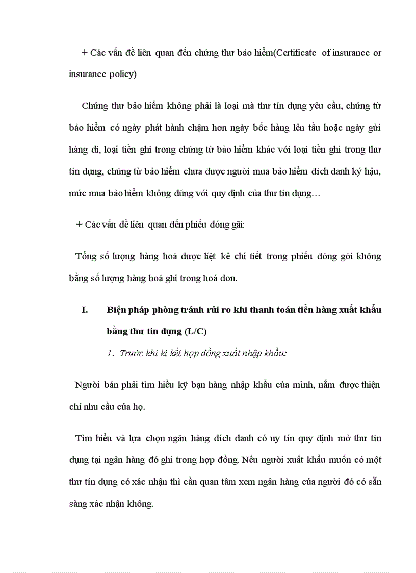 image for page Những rủi ro mà nhà xuất khẩu có thể gặp phải khi thanh toán tiền hàng bằng thư tín dụng