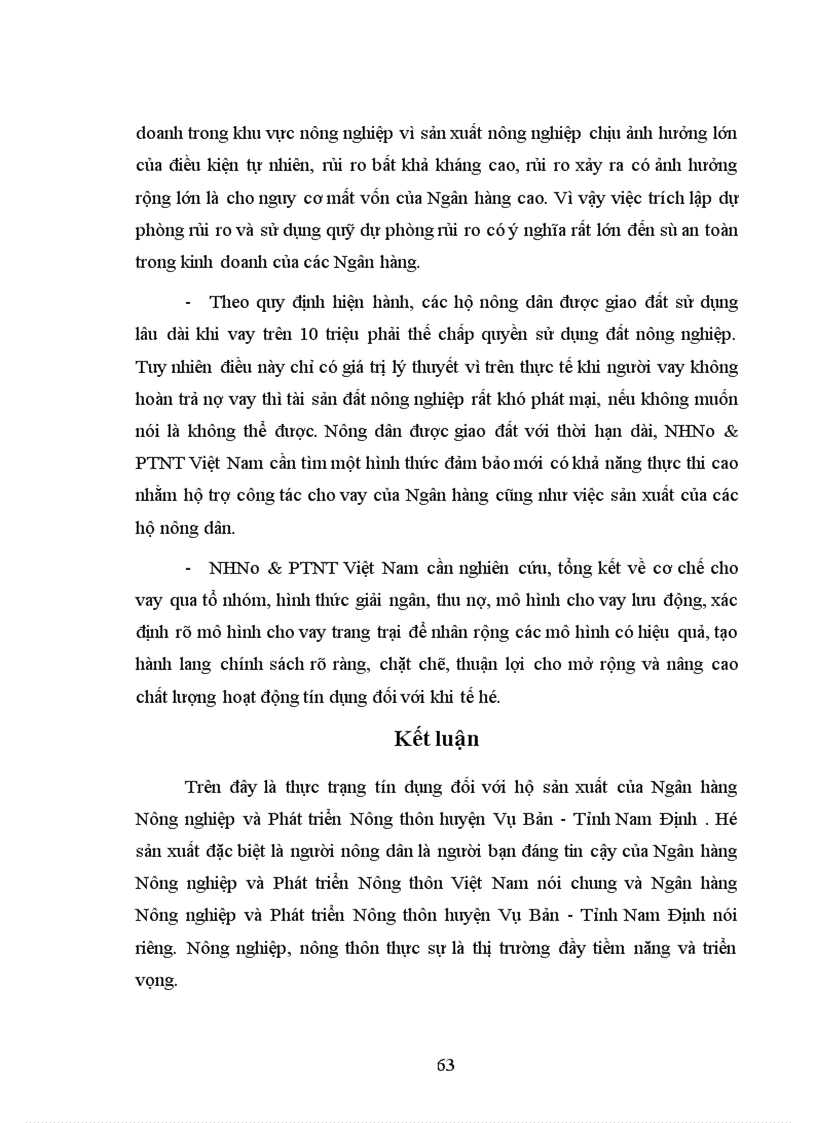 image for page Một số giải pháp nhằm mở rộng và nâng cao chất lượng tín dụng đối với hộ sản xuất ở Ngân hàng nông nghiệp và phát triển nông thôn huyện Vụ Bản Tỉnh Nam Định 1