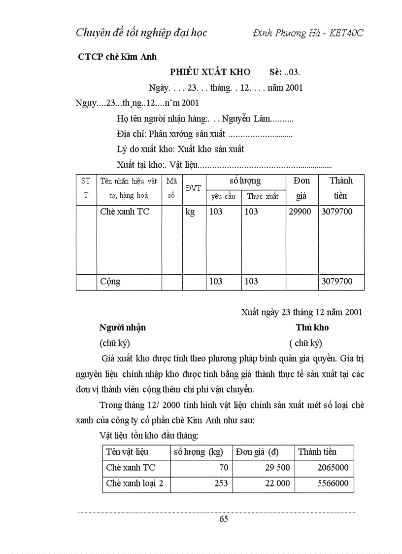 image for page Hoàn thiện công tác hạch toán chi phí sản xuất và tính giá thành sản phẩm với việc tăng cường quản trị tại Công ty cổ phần chè Kim Anh 1