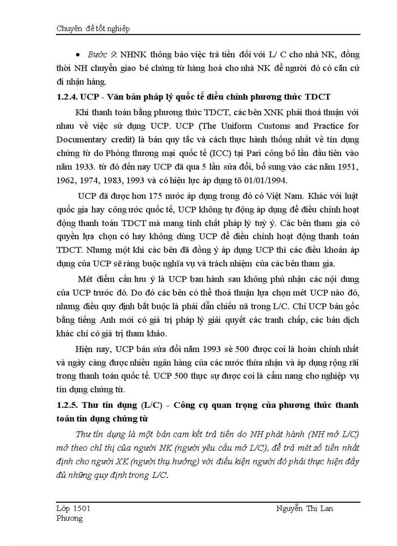 image for page Giải pháp nhằm hạn chế rủi ro trong phương thức thanh toán tín dụng chứng từ tại Ngân hàng Công thương Đống Đa 1