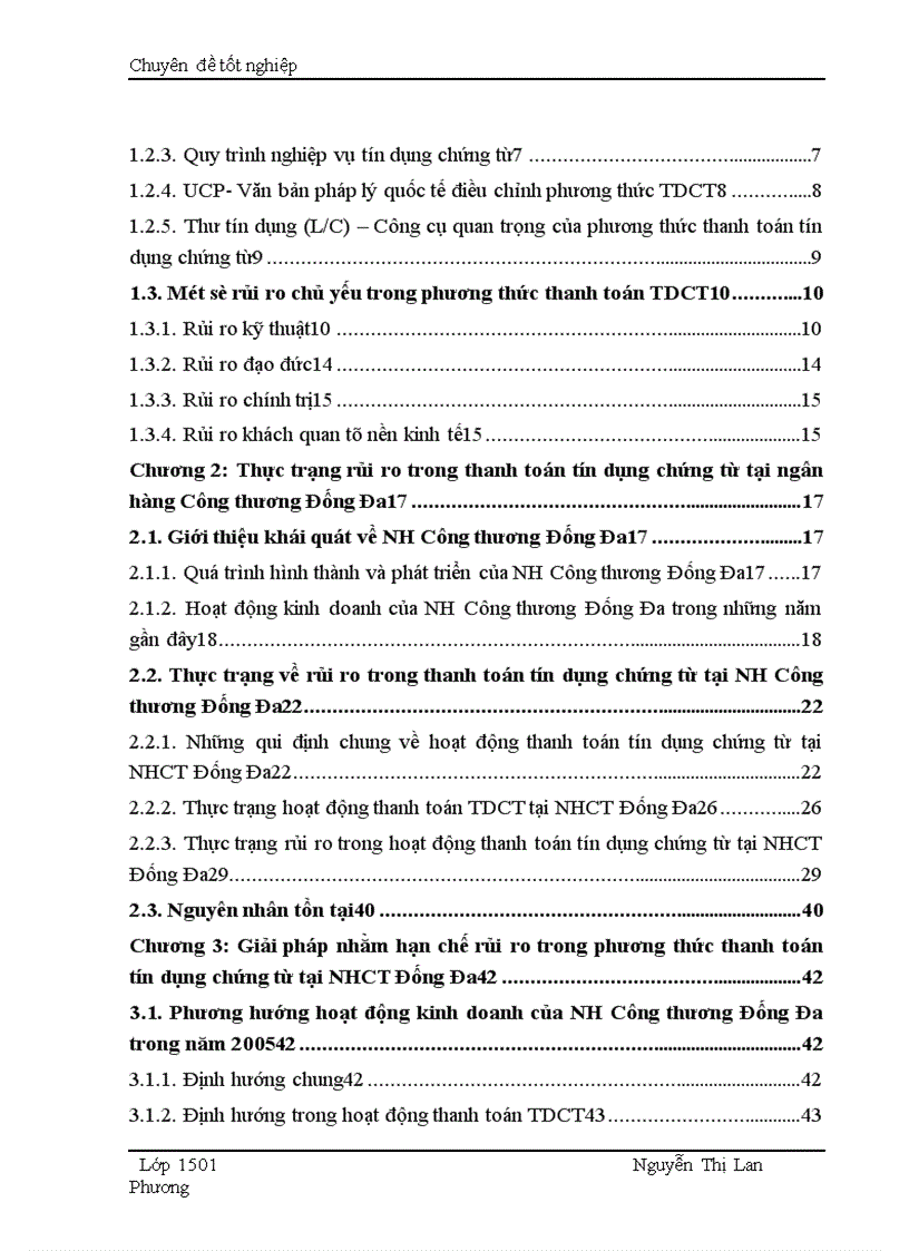 image for page Giải pháp nhằm hạn chế rủi ro trong phương thức thanh toán tín dụng chứng từ tại Ngân hàng Công thương Đống Đa 1