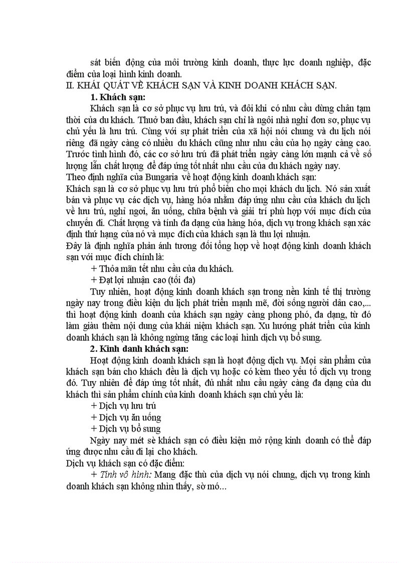 image for page Thực trạng công tác hoạch định chiên lược kinh doanh ở khách sạn Hòa Bình