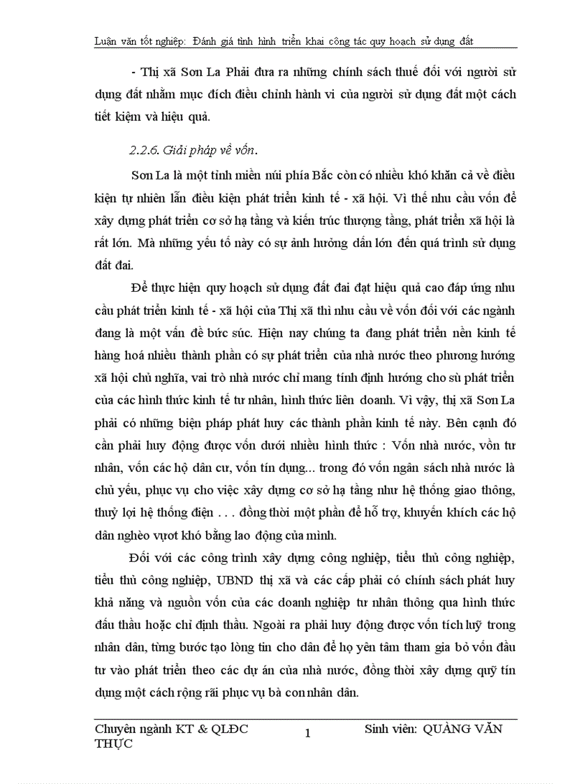 image for page Đánh giá tình hình quy hoạch sử dụng đất đai trên địa bàn thị xã Sơn la