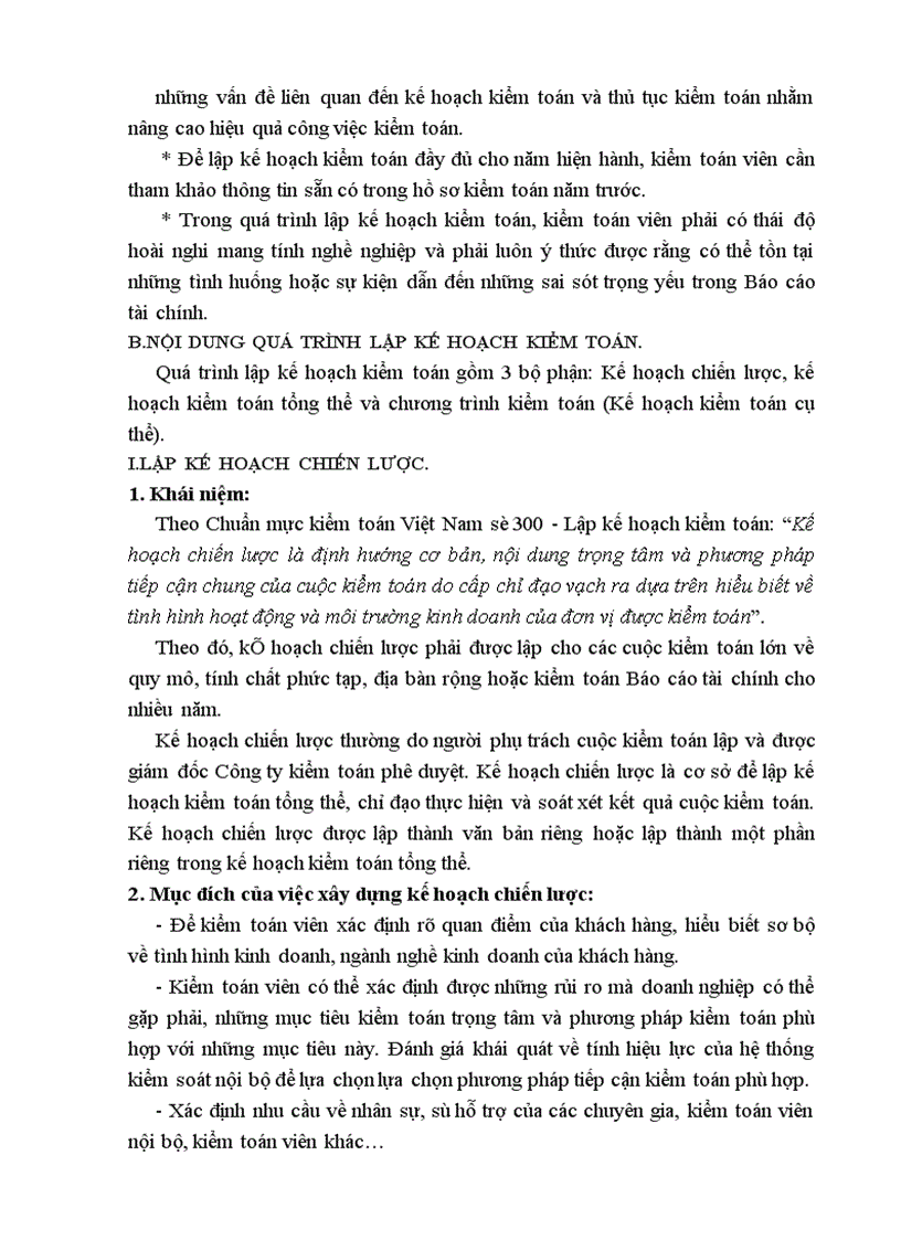 image for page Lập kế hoạch kiểm toán trong quy trình kiểm toán Báo cáo tài chính do Công ty kiểm toán và kế toán Hà Nội CPA thực hiện 1