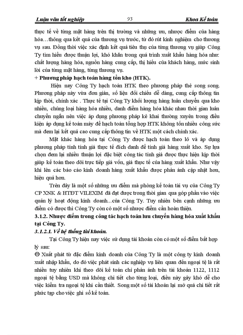 image for page Hoàn thiện hạch toán lưu chuyển hàng hóa xuất khẩu và xác định kết quả tiêu thụ hàng xuất khẩu tại Công Ty CP XNK HTĐT VILEXIM 1