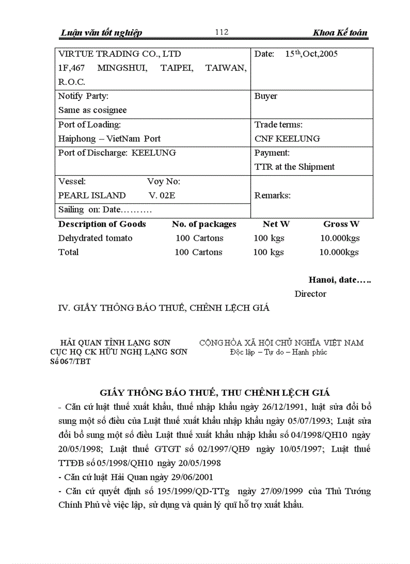 image for page Hoàn thiện hạch toán lưu chuyển hàng hóa xuất khẩu và xác định kết quả tiêu thụ hàng xuất khẩu tại Công Ty CP XNK HTĐT VILEXIM 1