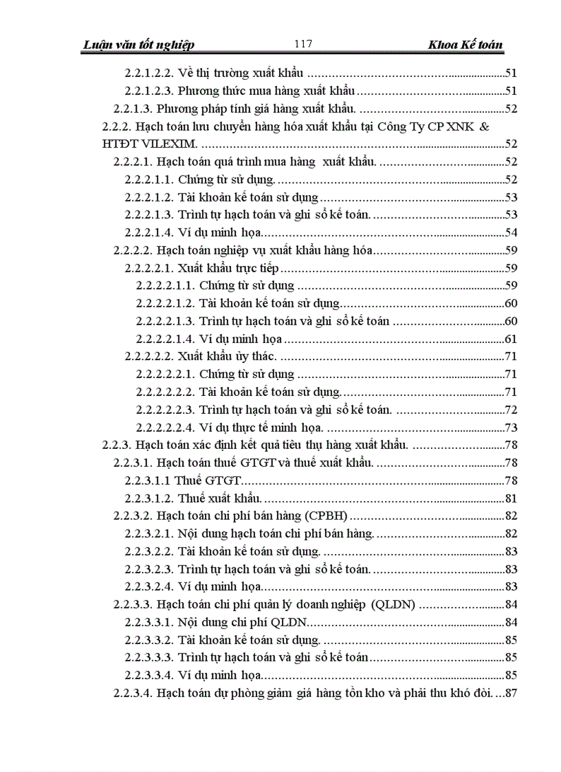 image for page Hoàn thiện hạch toán lưu chuyển hàng hóa xuất khẩu và xác định kết quả tiêu thụ hàng xuất khẩu tại Công Ty CP XNK HTĐT VILEXIM 1