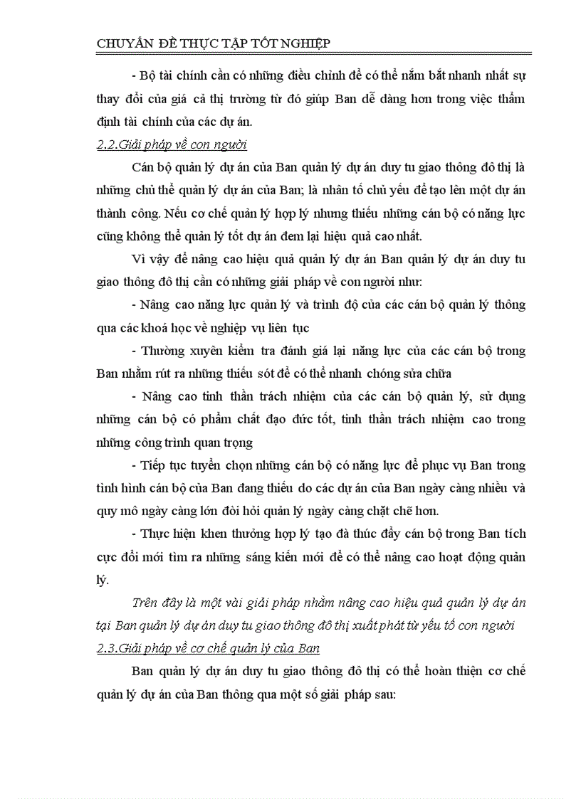 image for page Thực trạng và một số giải pháp nhằm nâng cao hiệu quả quản lý dự án tại Ban quản lý dự án duy tu giao thông đô thị 1