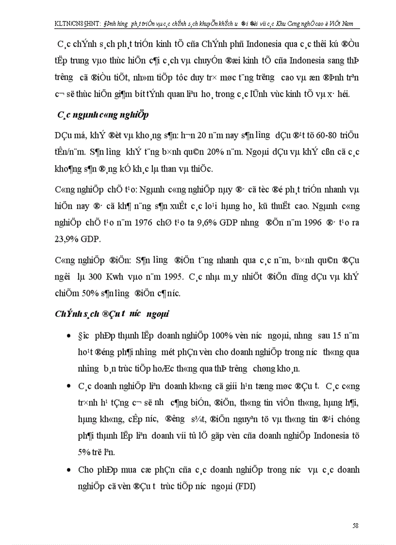 image for page Định hướng phát triển và các chính sách khuyến khích ưu đãi đối với các Khu công nghệ cao ở Việt Nam