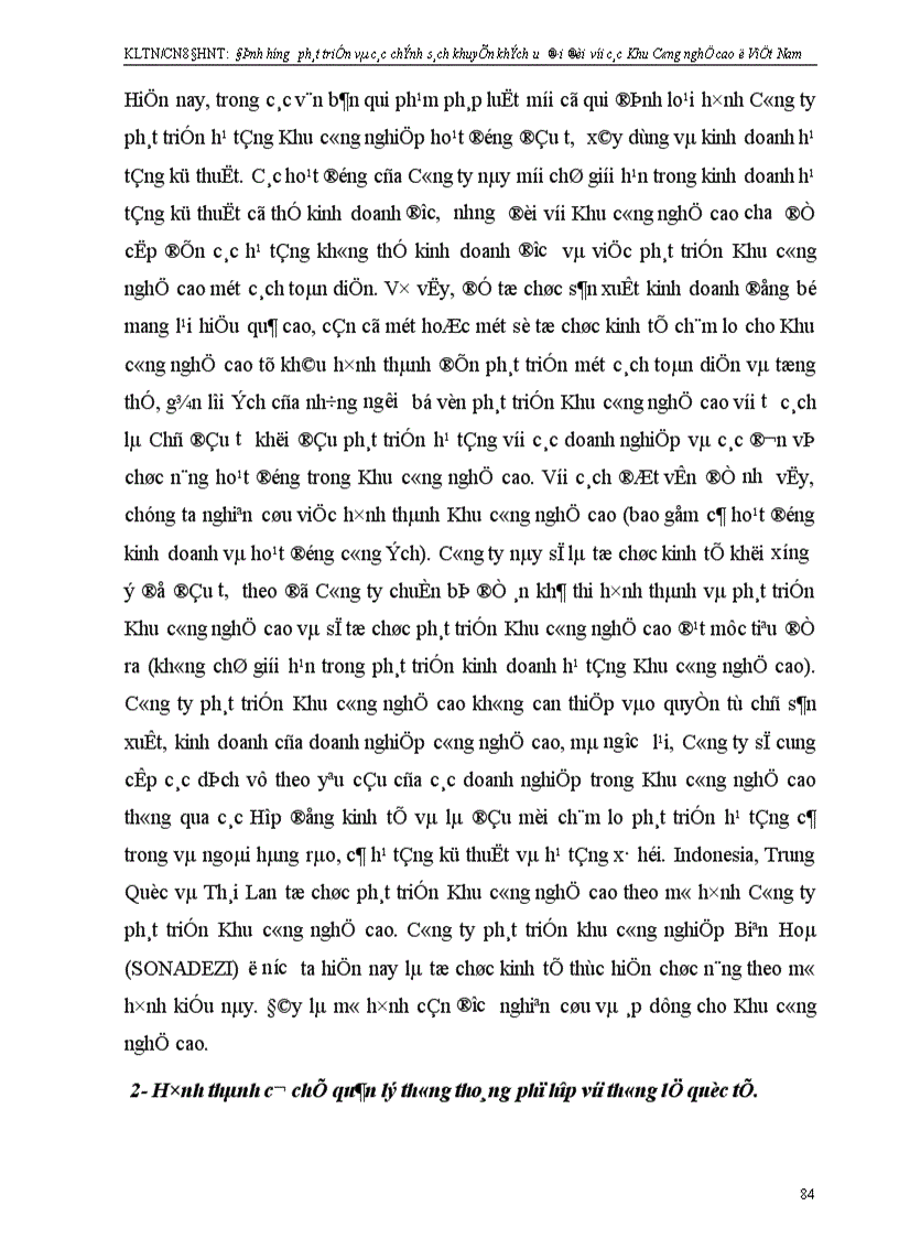 image for page Định hướng phát triển và các chính sách khuyến khích ưu đãi đối với các Khu công nghệ cao ở Việt Nam