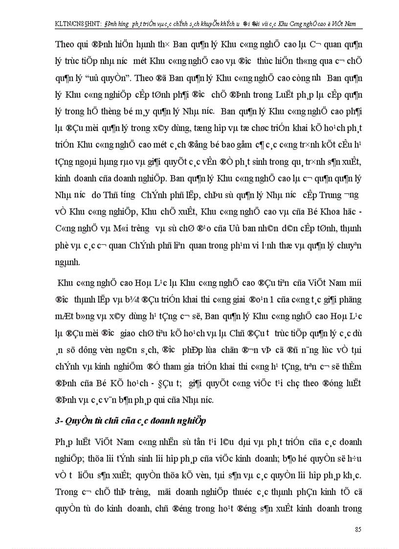 image for page Định hướng phát triển và các chính sách khuyến khích ưu đãi đối với các Khu công nghệ cao ở Việt Nam