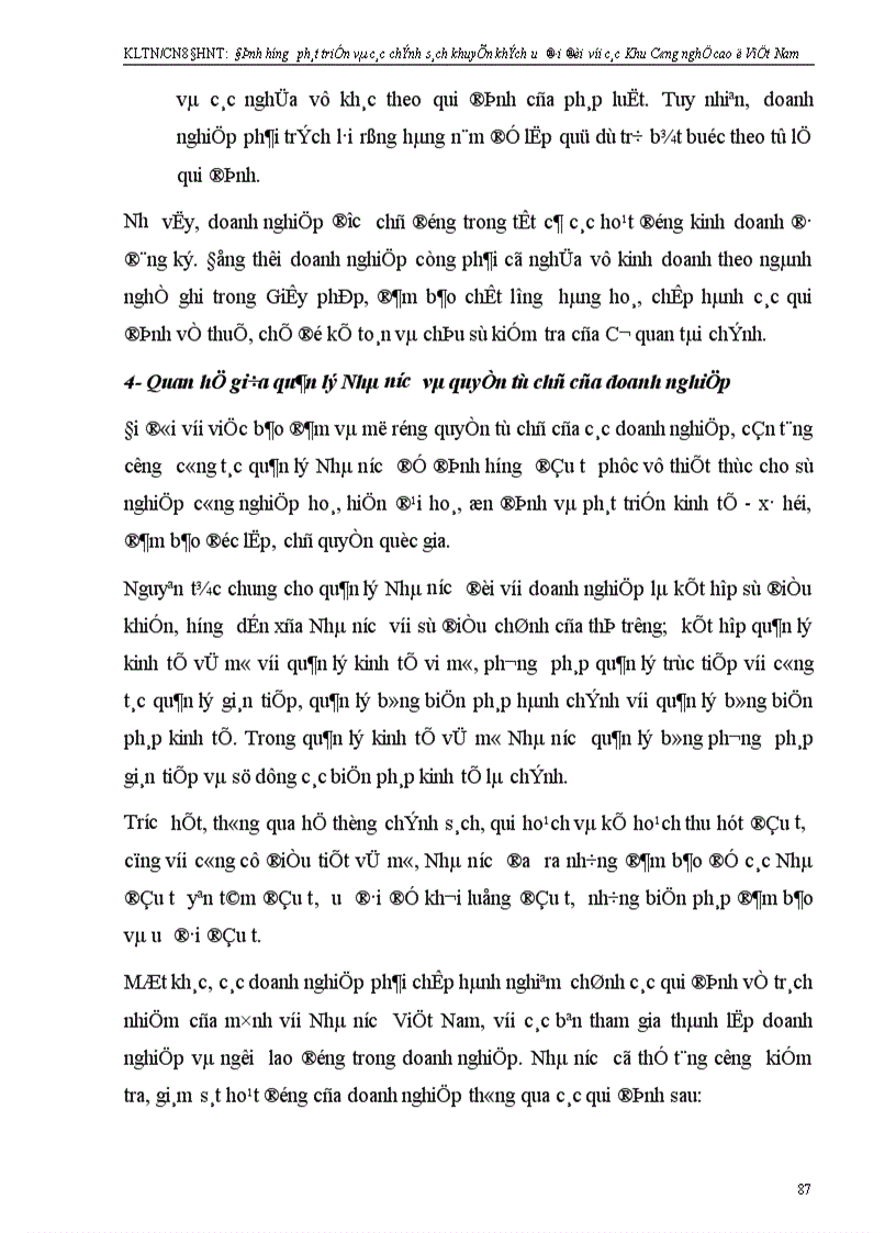 image for page Định hướng phát triển và các chính sách khuyến khích ưu đãi đối với các Khu công nghệ cao ở Việt Nam