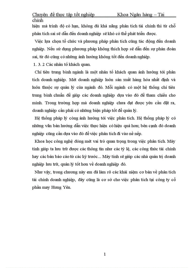 image for page Nâng cao khả năng phân tích tài chính tại công ty cổ phần may Hưng Yên