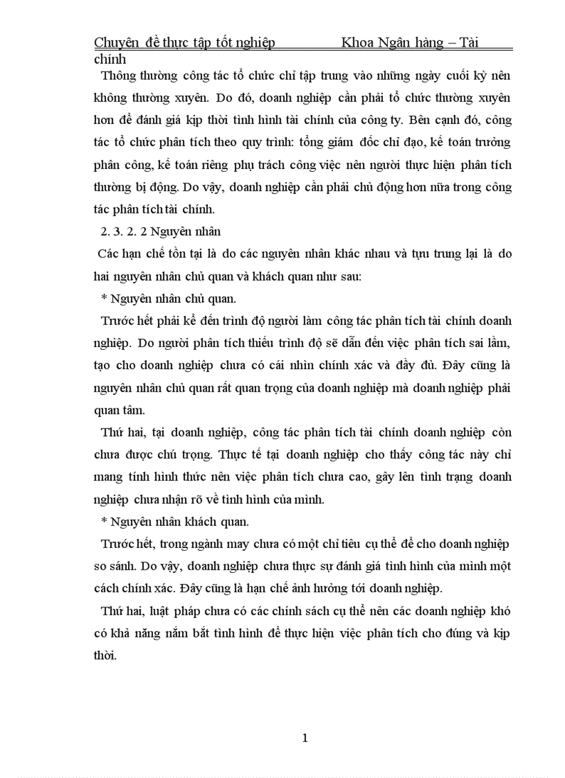 image for page Nâng cao khả năng phân tích tài chính tại công ty cổ phần may Hưng Yên