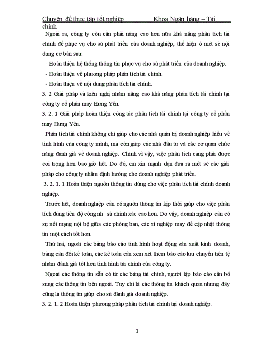 image for page Nâng cao khả năng phân tích tài chính tại công ty cổ phần may Hưng Yên