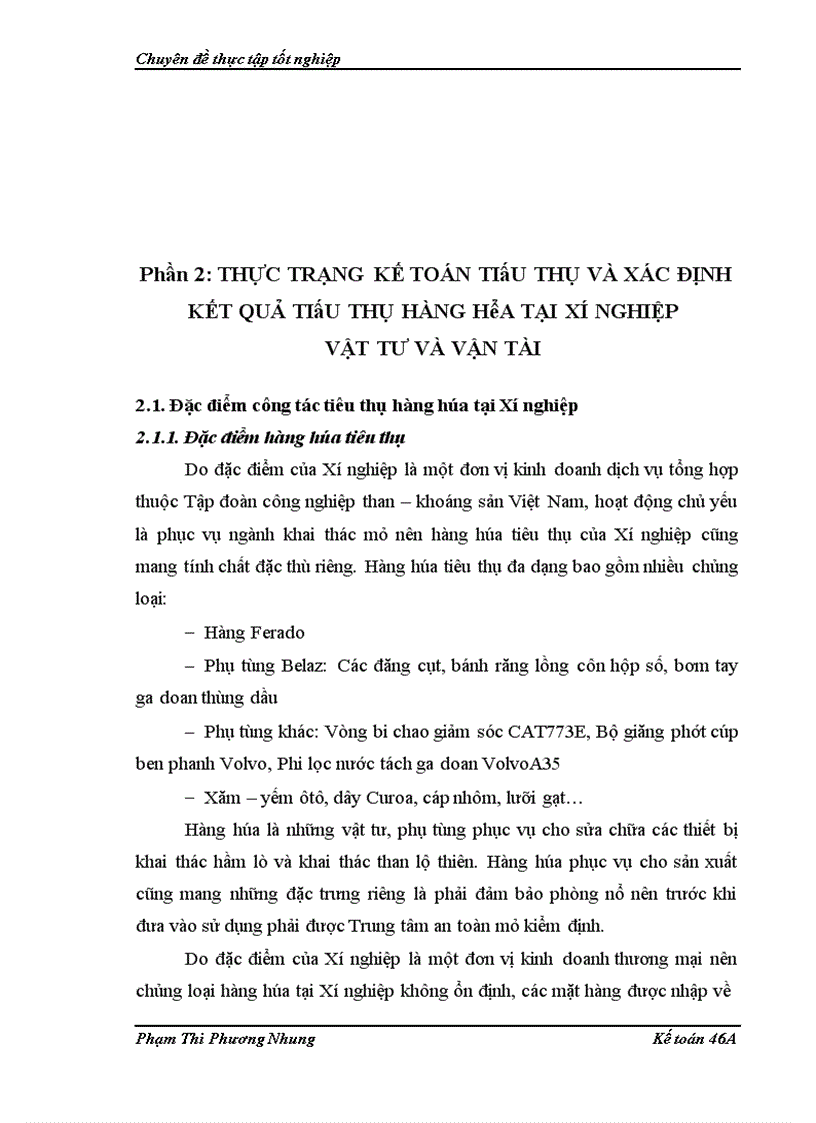 image for page Hoàn thiện kế toán tiêu thụ và xác định kết quả tiêu thụ hàng hóa tại Chi nhánh Công ty đầu tư thương mại và dịch vụ TKV Xí nghiệp vật tư và vận tải 1