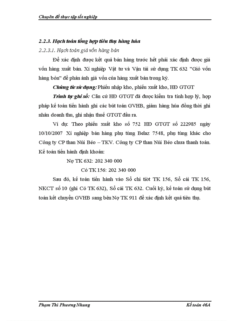 image for page Hoàn thiện kế toán tiêu thụ và xác định kết quả tiêu thụ hàng hóa tại Chi nhánh Công ty đầu tư thương mại và dịch vụ TKV Xí nghiệp vật tư và vận tải 1