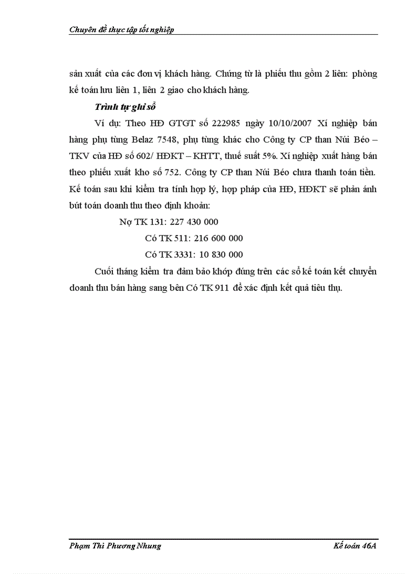 image for page Hoàn thiện kế toán tiêu thụ và xác định kết quả tiêu thụ hàng hóa tại Chi nhánh Công ty đầu tư thương mại và dịch vụ TKV Xí nghiệp vật tư và vận tải 1