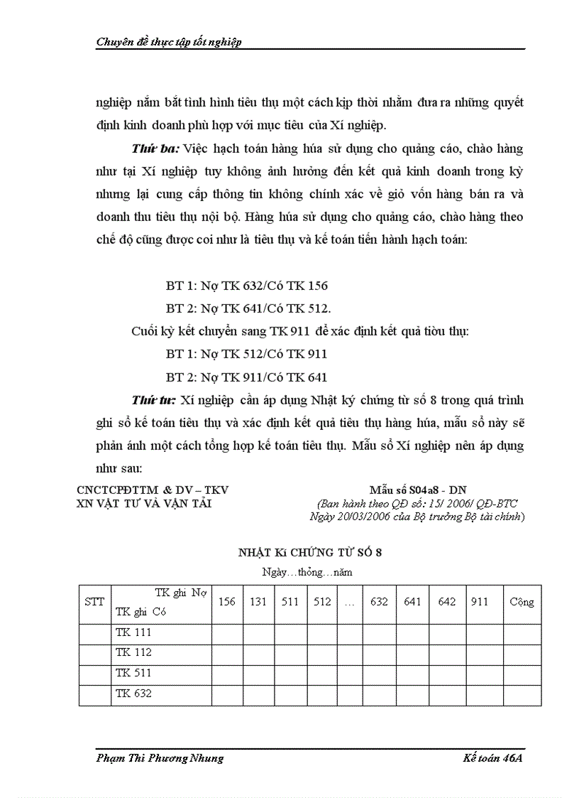 image for page Hoàn thiện kế toán tiêu thụ và xác định kết quả tiêu thụ hàng hóa tại Chi nhánh Công ty đầu tư thương mại và dịch vụ TKV Xí nghiệp vật tư và vận tải 1