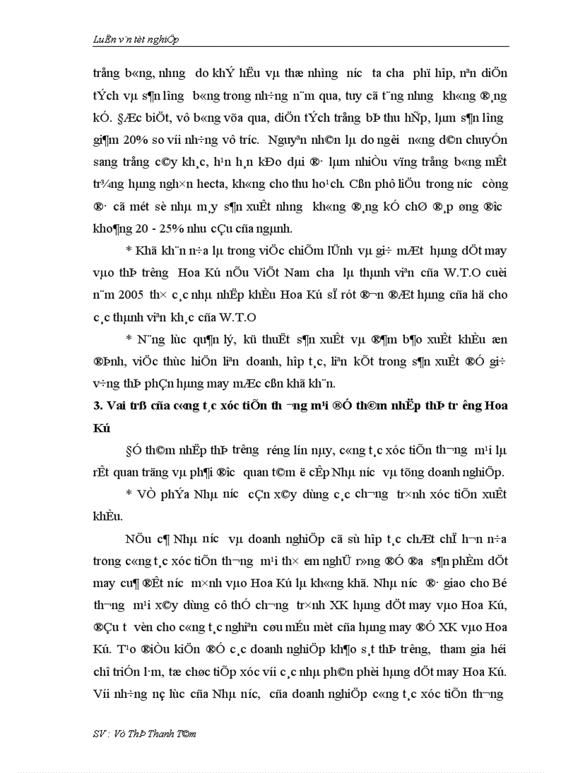 image for page Thúc đẩy xuất khẩu hàng dệt may vào thị trường Hoa Kỳ khi Việt Nam chưa gia nhập W T O và còn áp dụng hạn ngạch quota