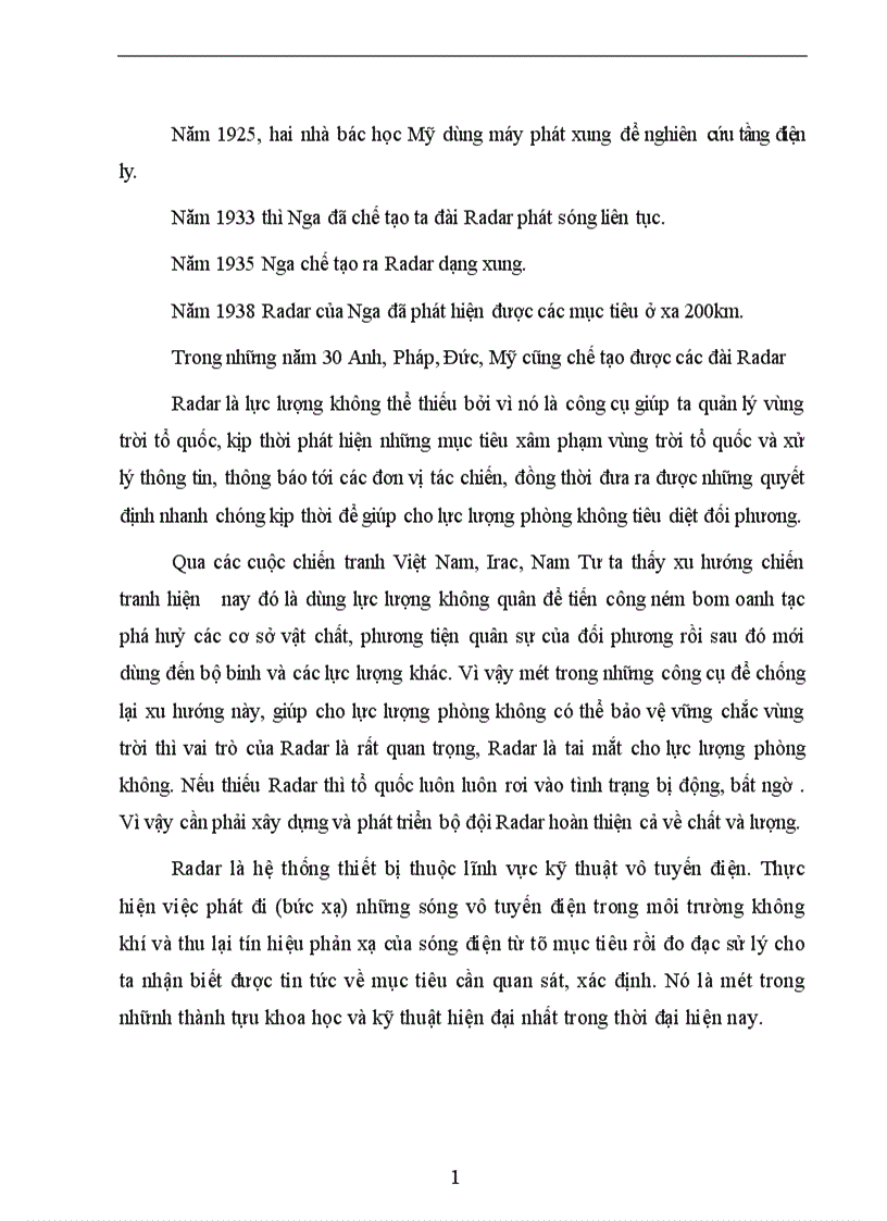 image for page Vai trò của rađa phòng không trong tác chiến phòng không và chiến tranh công nghệ cao