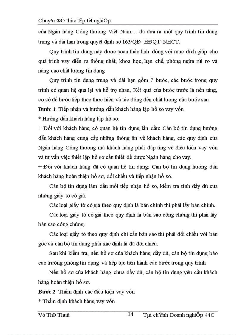image for page Các giải pháp nâng cao chất lượng tín dụng trung và dài hạn tại Chi nhánh Ngân hàng Công thương khu vực II Hai Bà Trưng