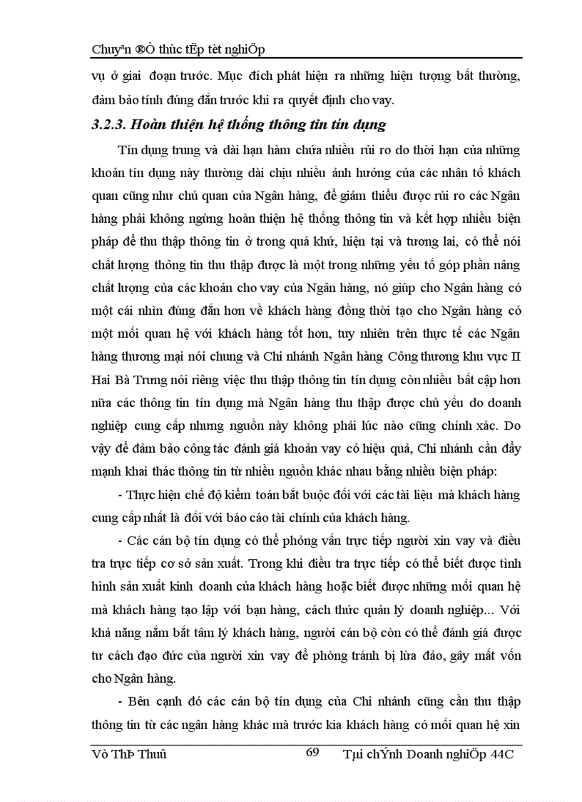 image for page Các giải pháp nâng cao chất lượng tín dụng trung và dài hạn tại Chi nhánh Ngân hàng Công thương khu vực II Hai Bà Trưng