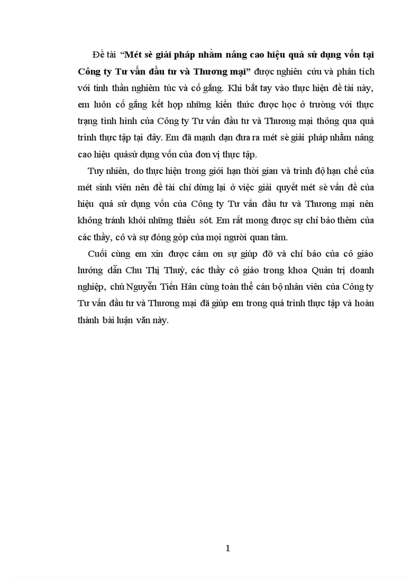 image for page Một số biện pháp nhằm nâng cao hiệu quả sử dụng vốn của Công ty Tư vấn đầu tư và Thương mại