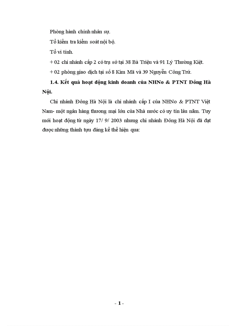 image for page Mở rộng cho vay đối với các doanh nghiệp ngoài quốc doanh tại Chi nhánh NHNo PTNT Đông Hà Nội