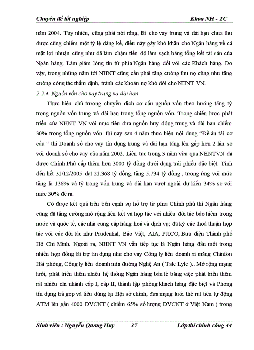 image for page Nâng cao chất lượng tín dụng trung và dài hạn tại Hội sở chính Ngân hàng Ngoại thương Việt Nam