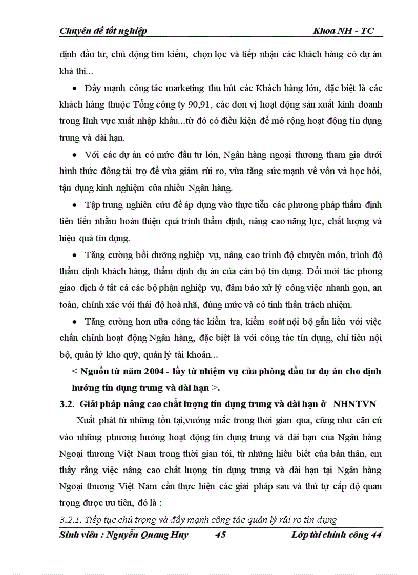 image for page Nâng cao chất lượng tín dụng trung và dài hạn tại Hội sở chính Ngân hàng Ngoại thương Việt Nam