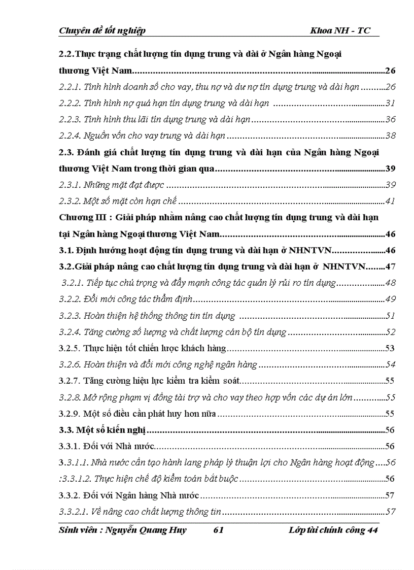 image for page Nâng cao chất lượng tín dụng trung và dài hạn tại Hội sở chính Ngân hàng Ngoại thương Việt Nam