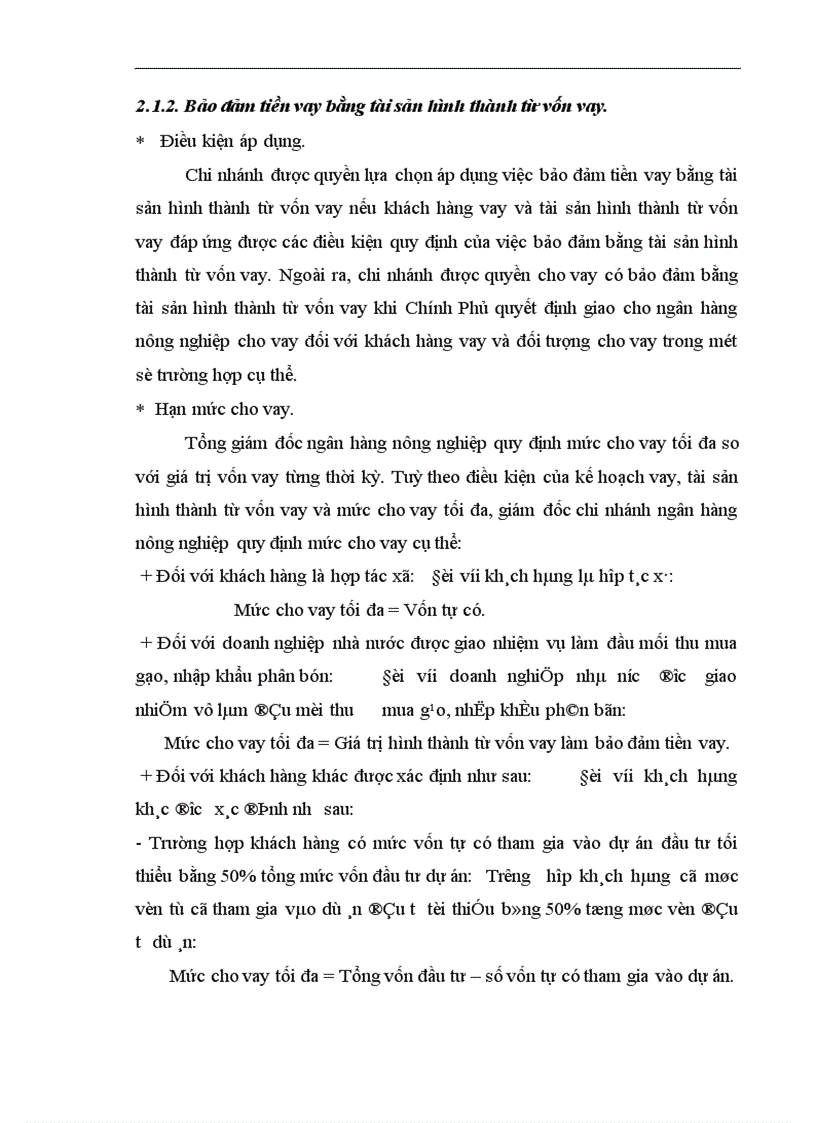 image for page Giải pháp hoàn thiện công tác bảo đảm tiền vay tại ngân hàng Nông nghiệp và phát triển nông thôn Chi nhánh Nam Hà Nội 1