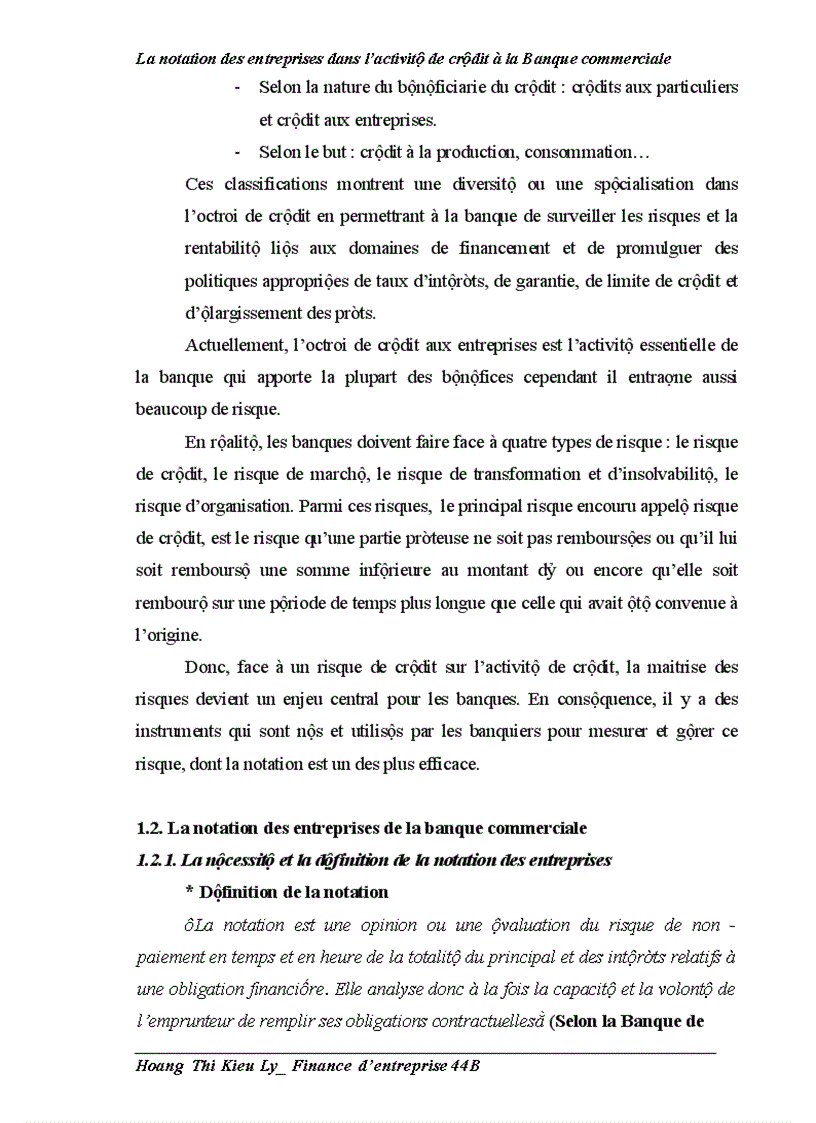 image for page Perfectionner la notation des entreprises dans l activité de crédit à la banque commerciale Cas d étude l office de transaction no1 de la banque d industrie et de commerce du Vietnam