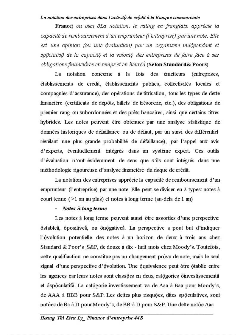 image for page Perfectionner la notation des entreprises dans l activité de crédit à la banque commerciale Cas d étude l office de transaction no1 de la banque d industrie et de commerce du Vietnam