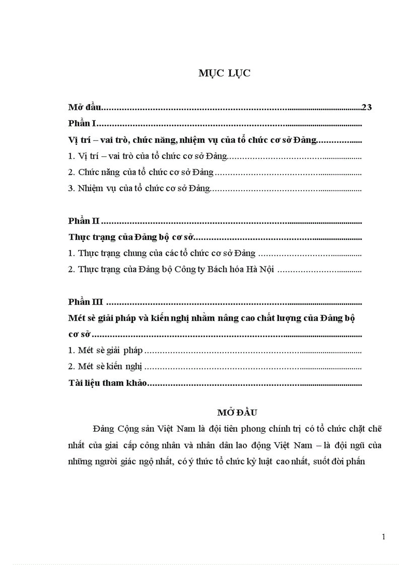 image for page Thực trạng và giải pháp nâng cao năng lực lãnh đạo và sức chiến đấu của tổ chức cơ sở Đảng ở Công ty Bách hóa Hà Nội 1