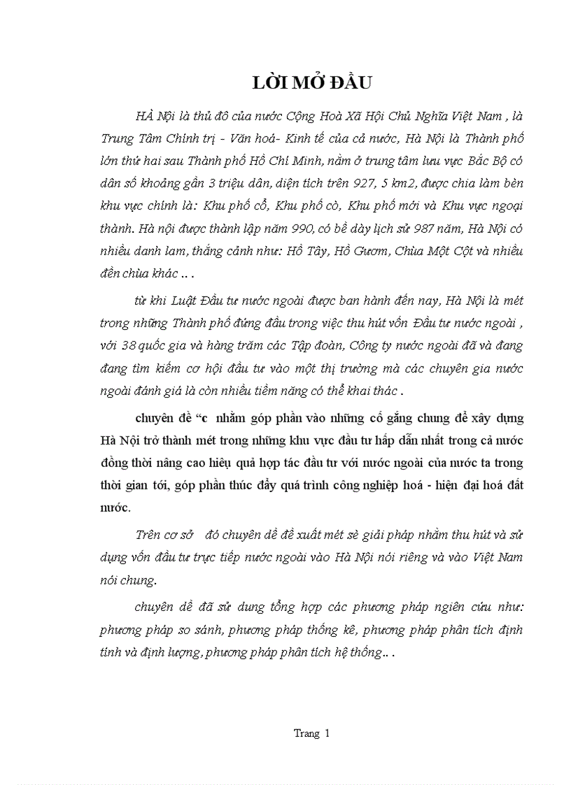 image for page một số giải pháp và kiến nghị nhằm thu hút và sử dụng vốn đầu tư trực tiếp nước ngoài vào Hà Nội