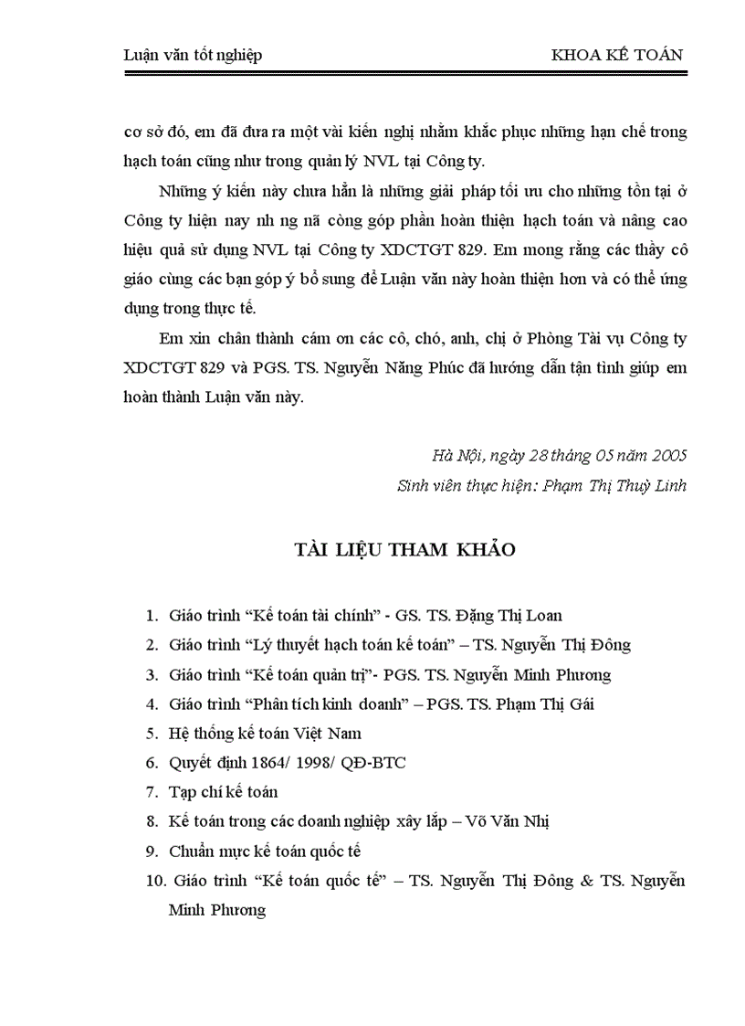 image for page Hoàn thiện hạch toán nguyên vật liệu với việc nâng cao hiệu quả sử dụng Vốn lưu động tại Công ty Xây dựng công trình giao thông 829 1