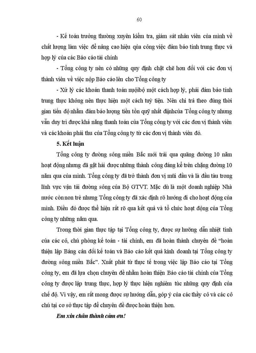 image for page hoàn thiện lập Bảng cân đối kế toán và Báo cáo kết quả kinh doanh tại Tổng công ty đường sông miền Bắc