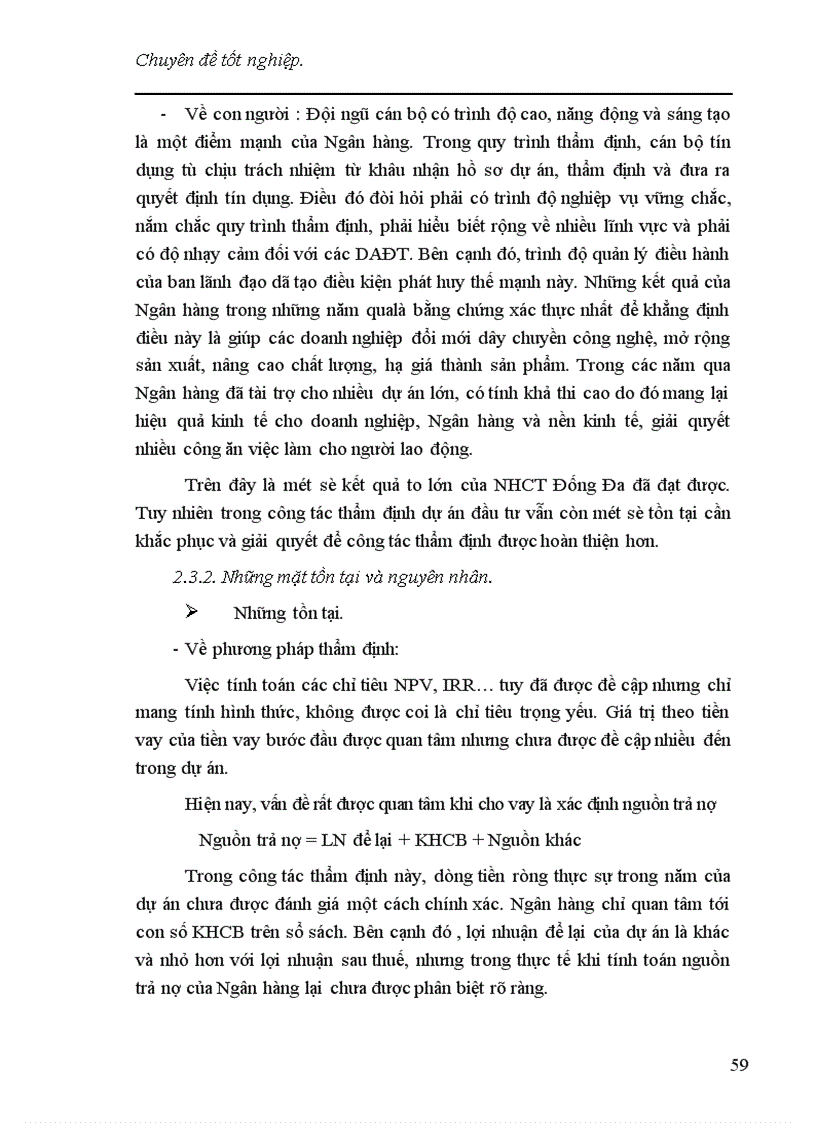 image for page Một số giải pháp nâng cao chất lượng công tác thẩm định dự án đầu tư tại chi nhánh NHCT Đống Đa 1