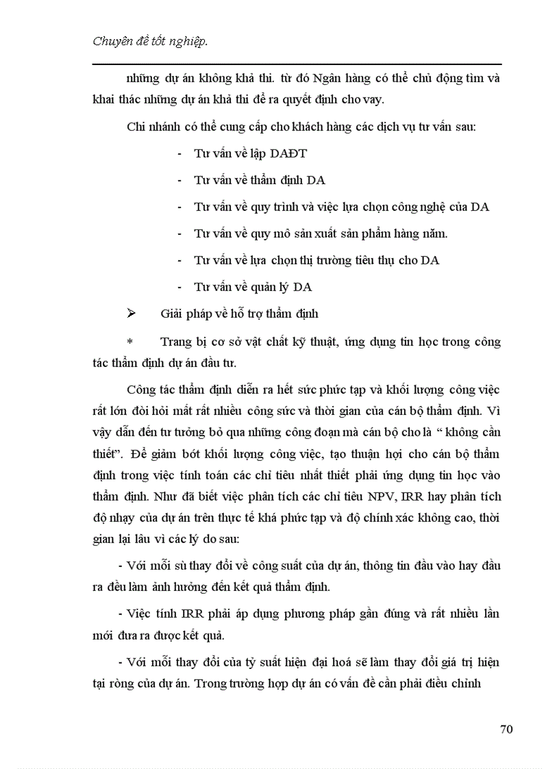 image for page Một số giải pháp nâng cao chất lượng công tác thẩm định dự án đầu tư tại chi nhánh NHCT Đống Đa 1