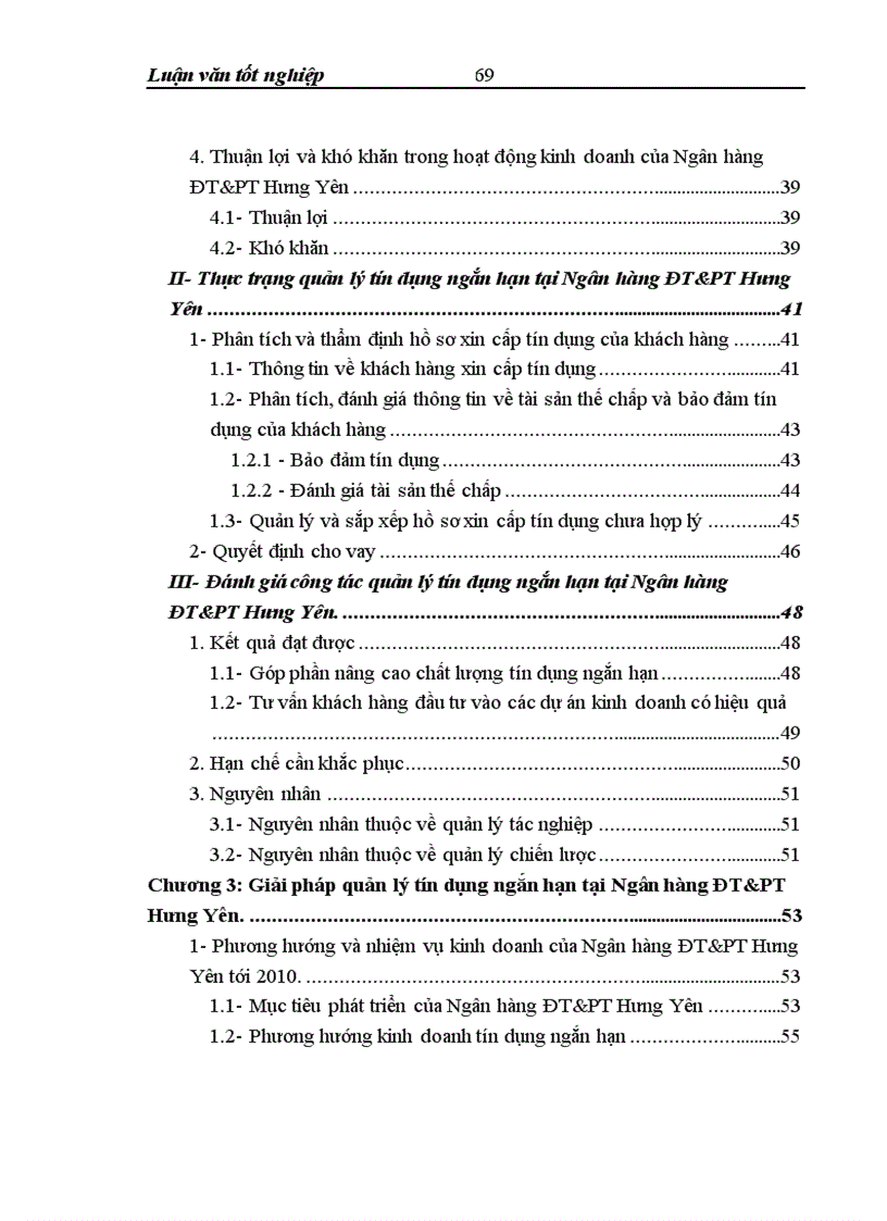 image for page Quản lý tín dụng ngắn hạn tại chi nhánh Ngân hàng ĐT PT Hưng Yên
