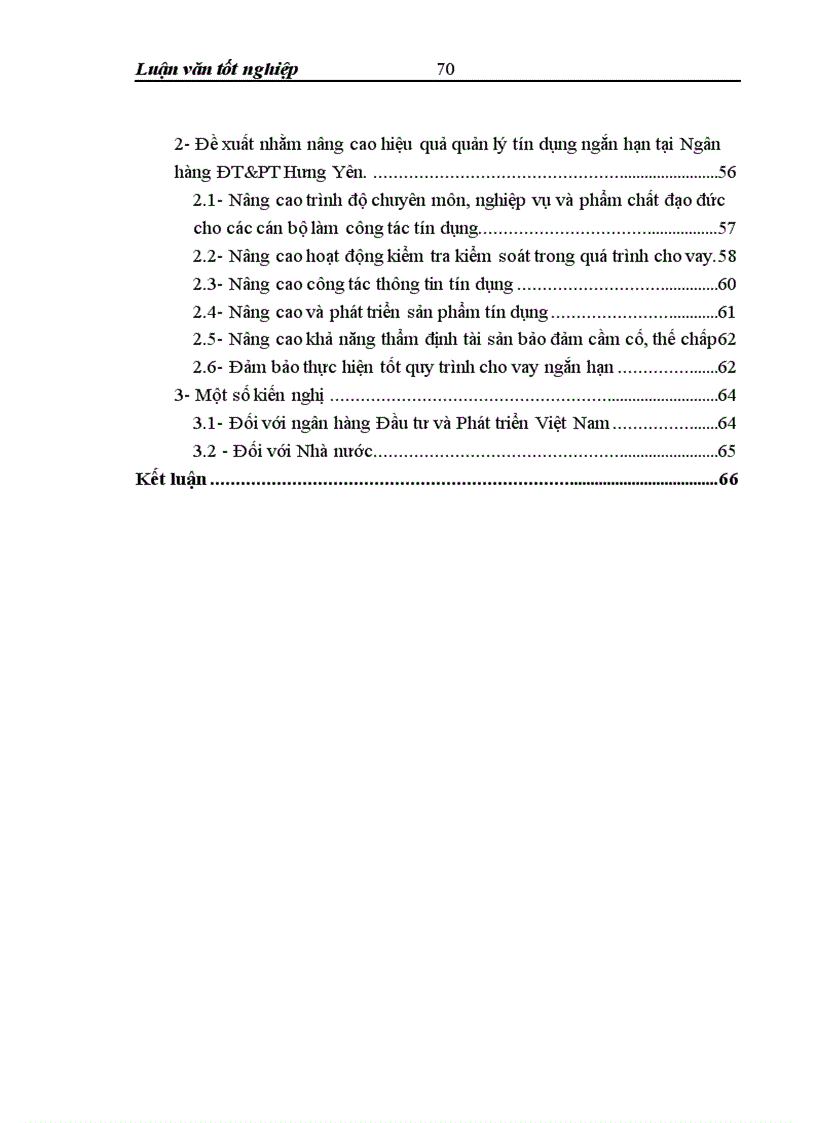 image for page Quản lý tín dụng ngắn hạn tại chi nhánh Ngân hàng ĐT PT Hưng Yên