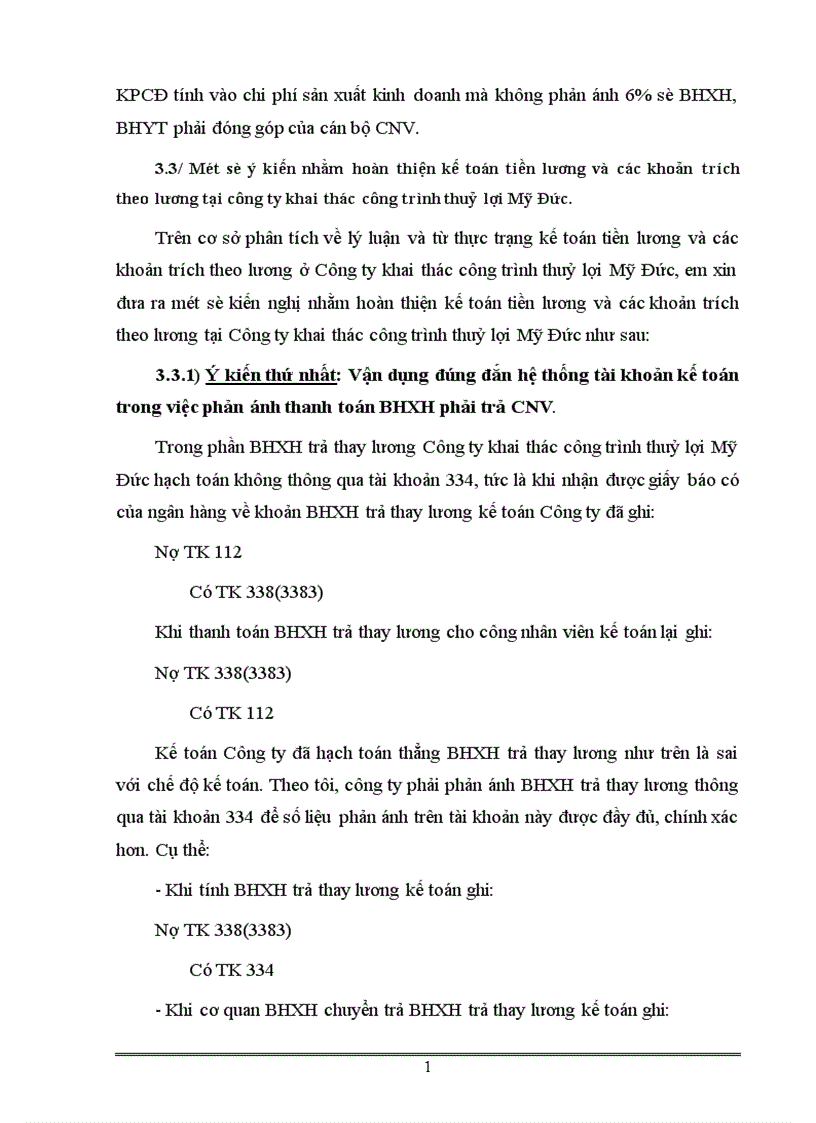 image for page Hoàn thiện kế toán tiền lương và các khoản trích theo lương tại Công ty khai thác công trình thuỷ lợi Mỹ Đức Hà Tây 1